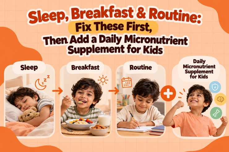 Sleep, Breakfast & Routine: Fix These First, Then Add a Daily Micronutrient Supplement for Kids