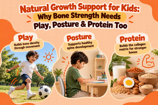 Natural Growth Support for Kids: Why Bone Strength Needs Play, Posture & Protein Too