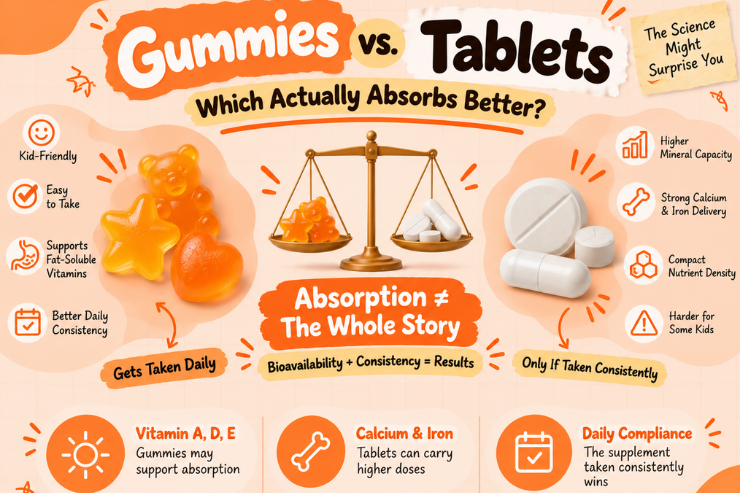 Gummies vs. Tablets: Which Actually Absorbs Better