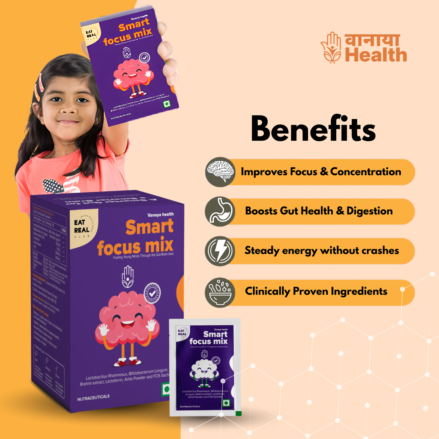 Smart Focus Mix – Kids’ Focus, Calm Energy & Digestive Support (30g)