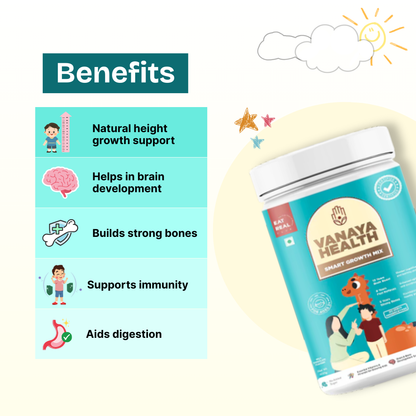 Vanaya Health smart growth mix with benefits listed on a white background