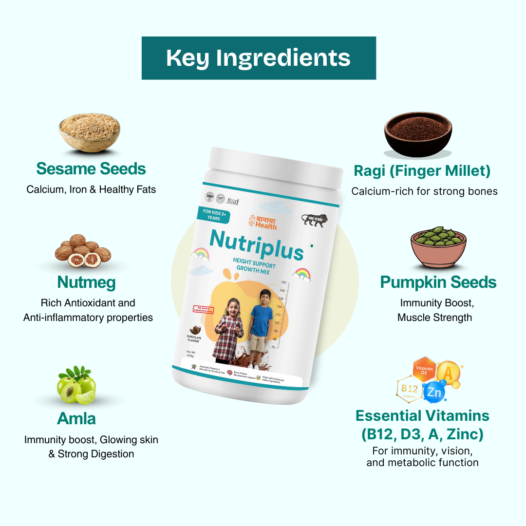 Smart Growth Mix – Daily Nutrition for Kids’ Height, Bone Strength & Immunity (400g)