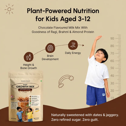 Smart Growth Mix – Daily Nutrition for Kids’ Height, Bone Strength & Immunity - 650g (Pack of 2)