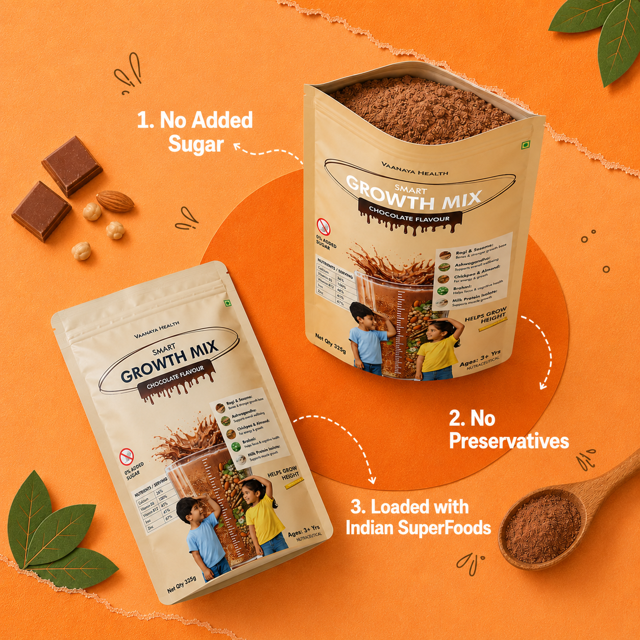 Smart Growth Mix | Ragi, Dry Fruits, Amla and Essential Vitamins & Minerals