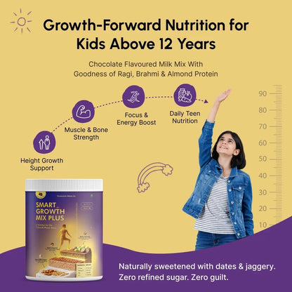 Smart Growth Mix – Daily Nutrition for Kids’ Height, Bone Strength & Immunity for Age 12+ (400g)