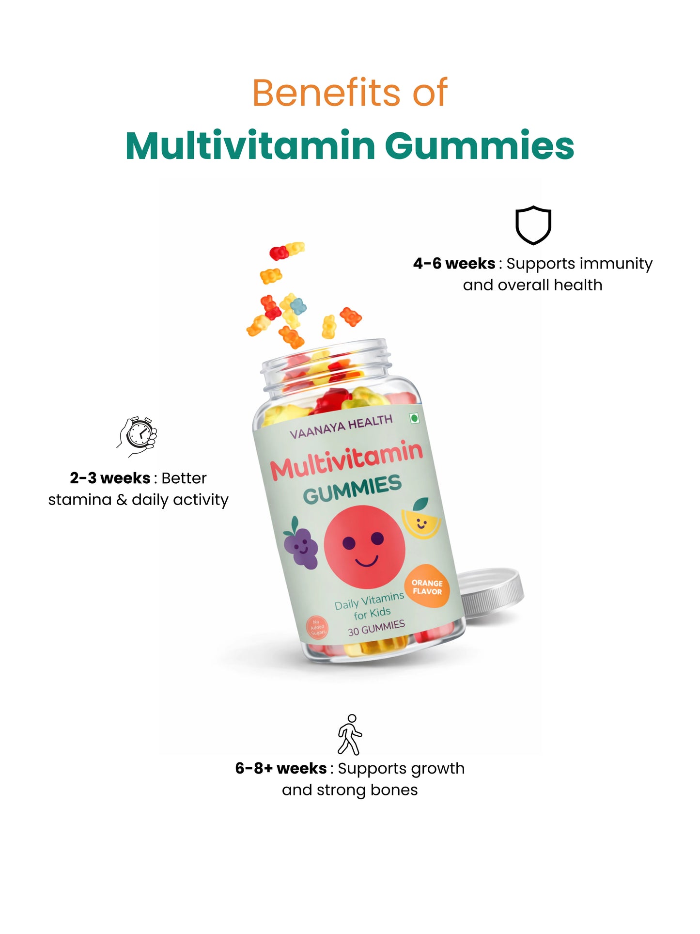 Multivitamin Gummies Daily Vitamins for Kids (105g)