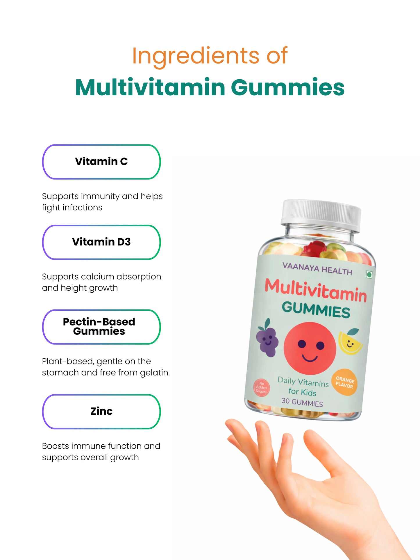 Multivitamin Gummies Daily Vitamins for Kids (105g)