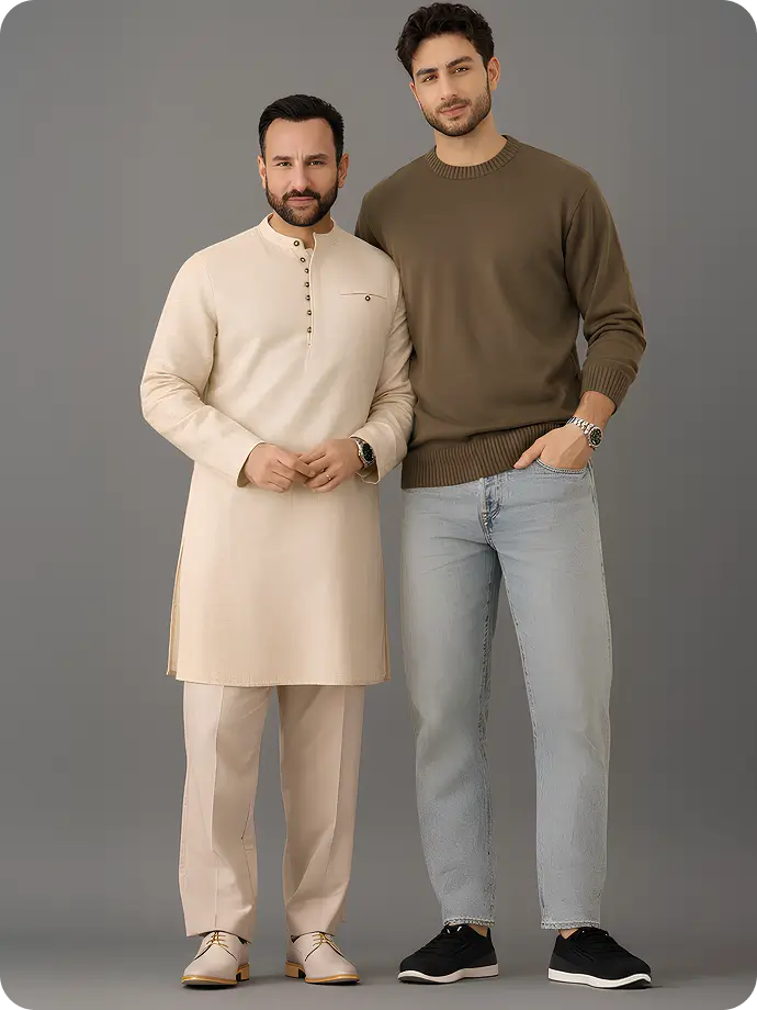 Saif Ali Khan & Ibrahim Ali Khan