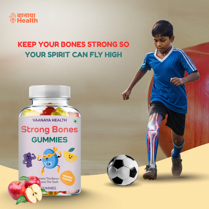 Bone Strength Gummies – Kids’ Daily Calcium & Vitamin D for Stronger Bones (105g)