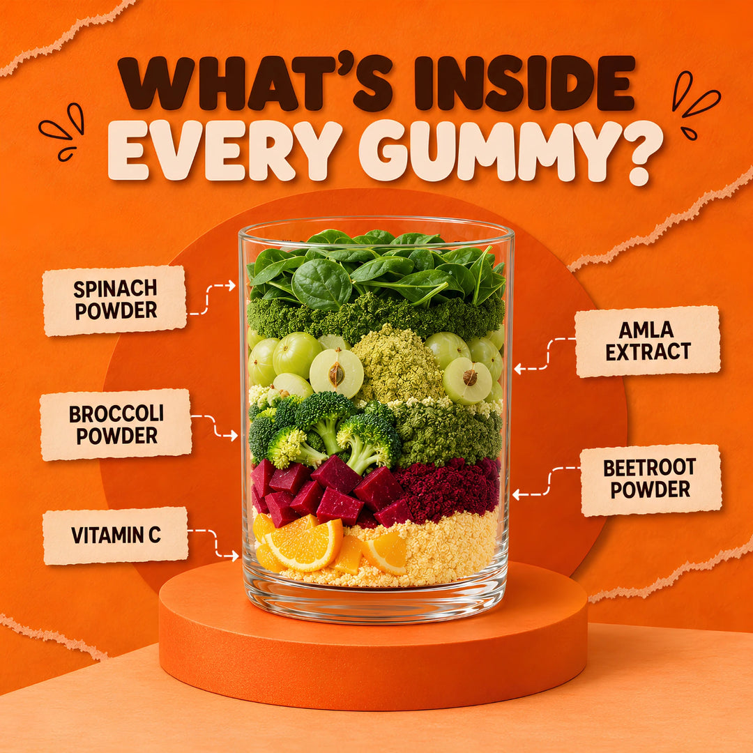 Single-serve sachet of Micronutrient and Fiber Gummies