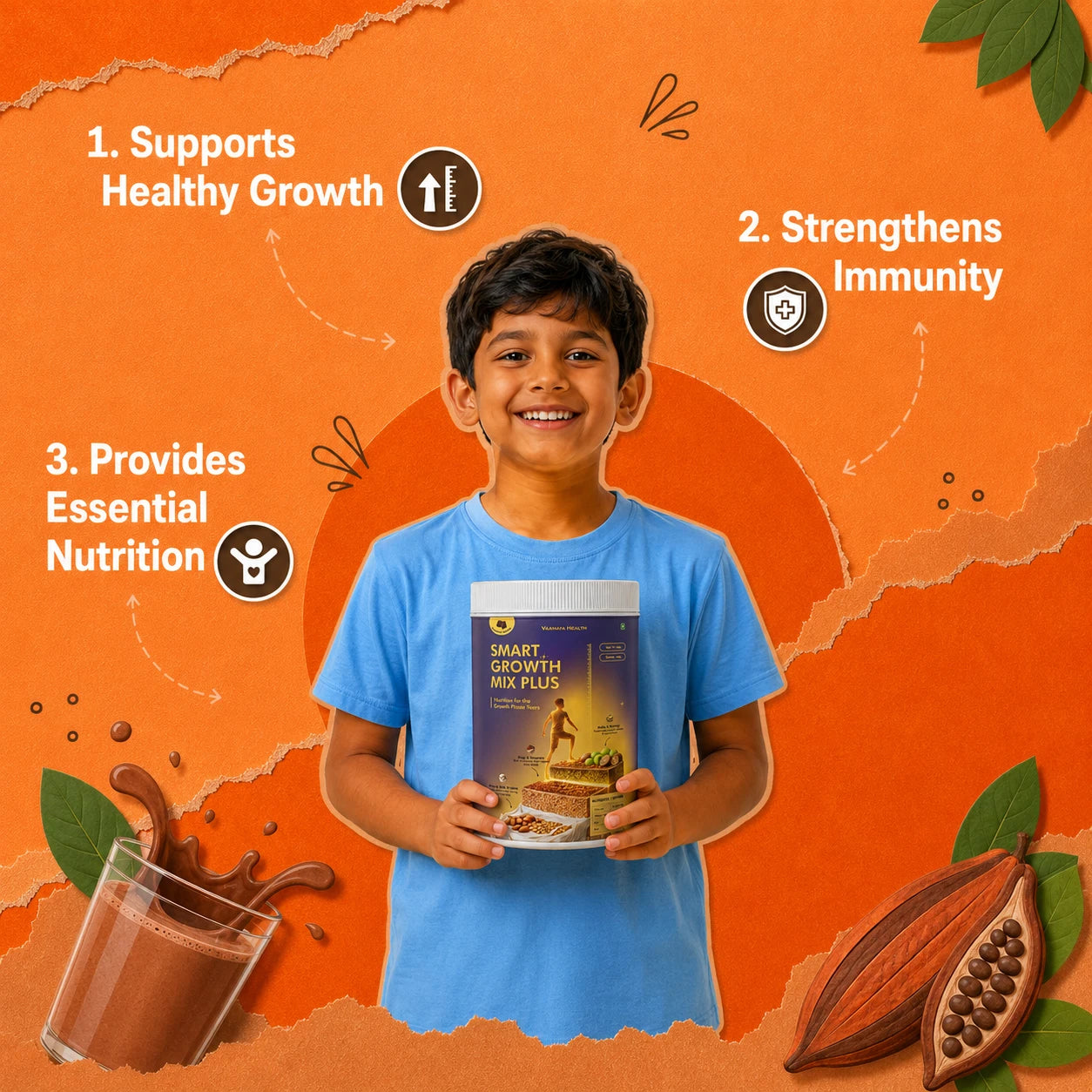 Smart Growth Mix Plus | Ragi, Dry Fruits, Amla and Essential Vitamins & Minerals